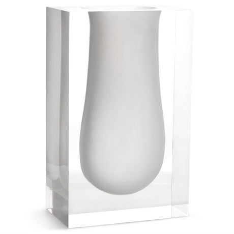   White Acrylic Scoop Vase L | Oroa.com