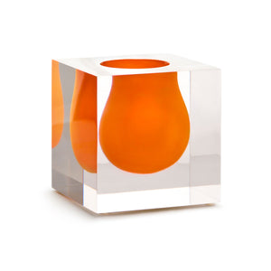   Orange Mini Scoop Vase | Oroa.com