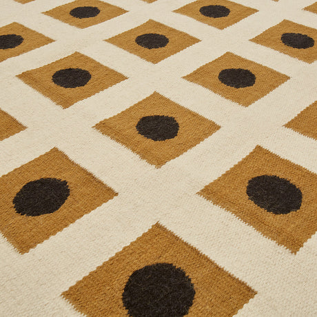   Dotted Squares Flatweave Rug | Oroa.com