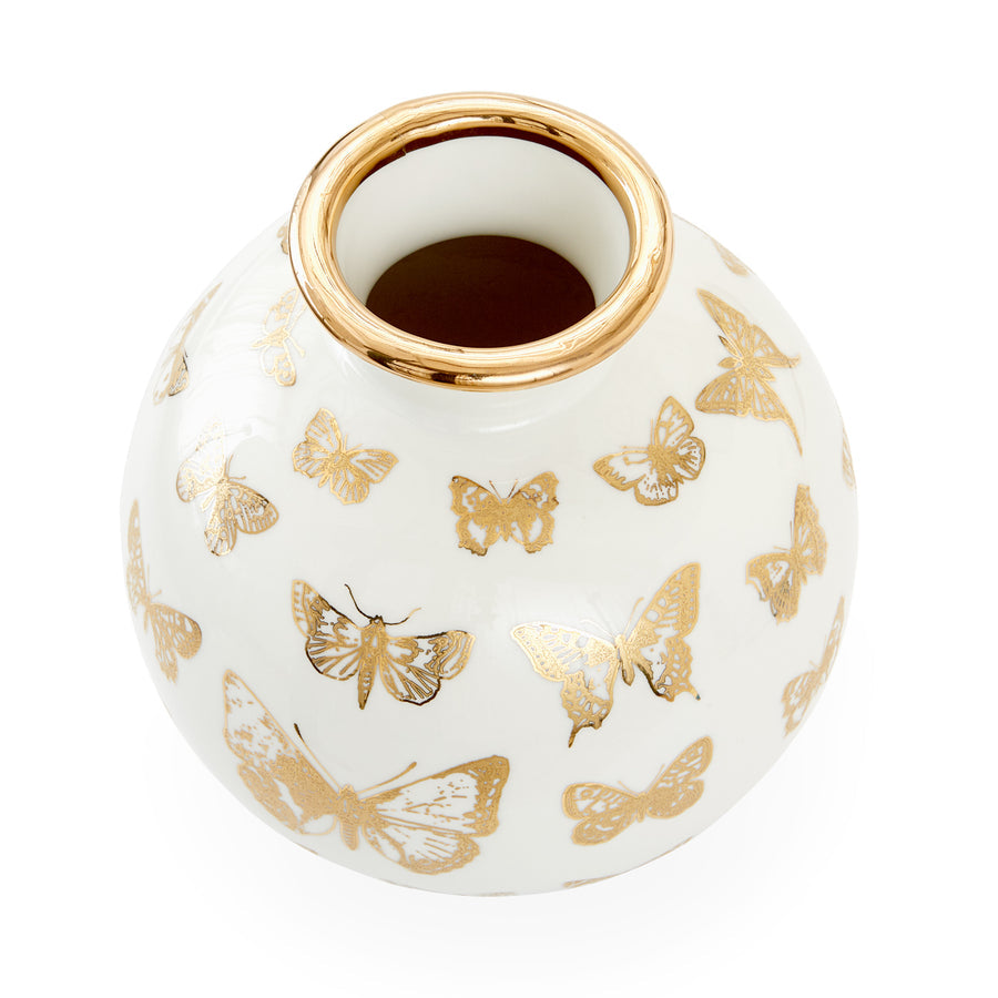   Gold Butterfly Porcelain Vase | Oroa.com