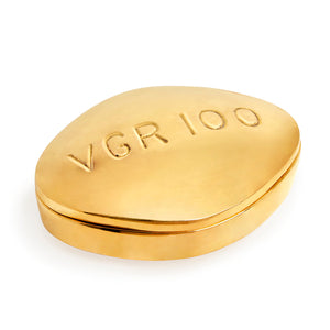   Polished Brass Hinged Pill Box | Oroa.com
