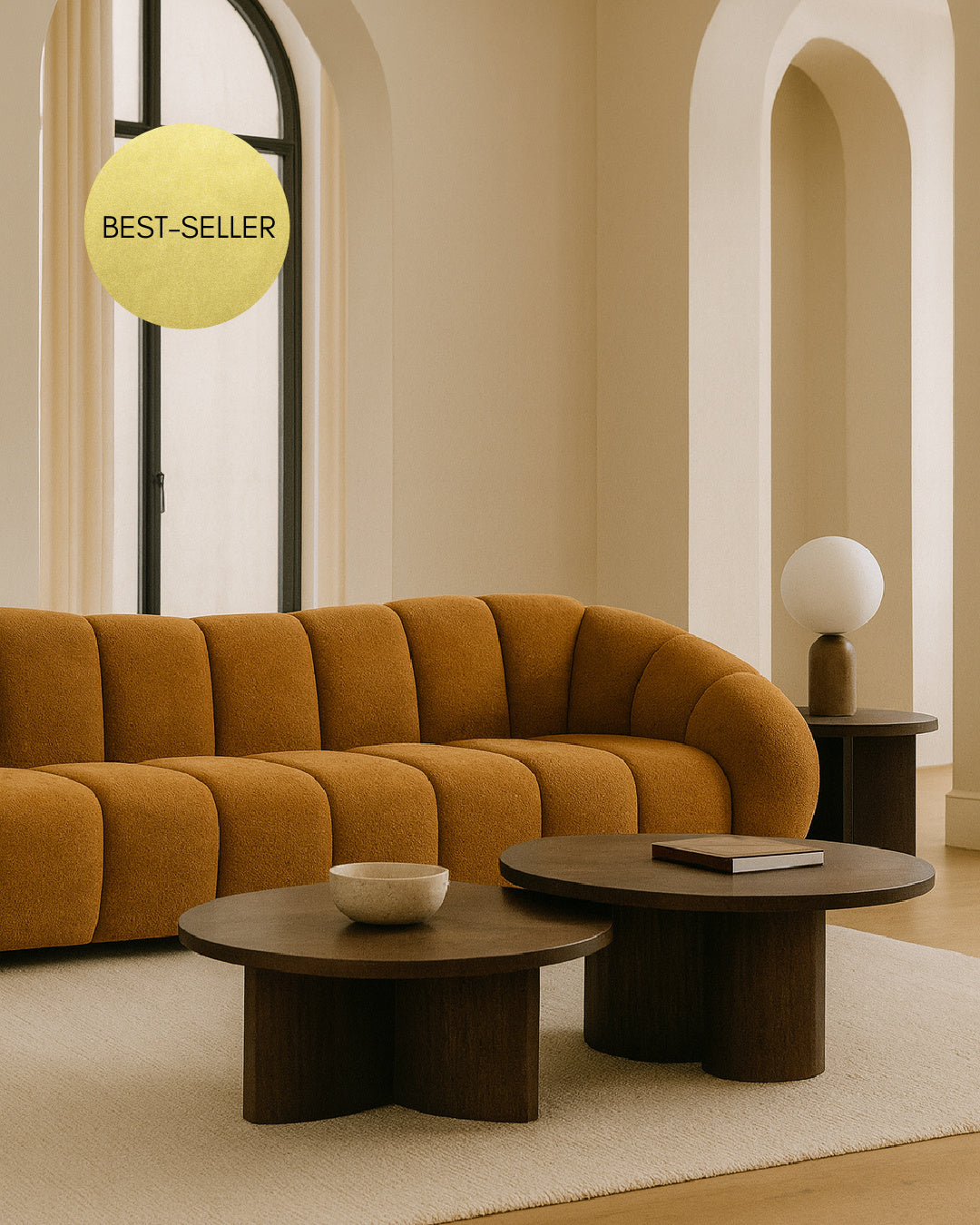   brown curved sofa - www.oroa.com | Oroa.com