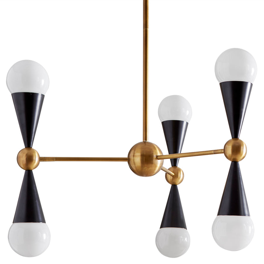   Antique Brass 6-Light Chandelier | Oroa.com