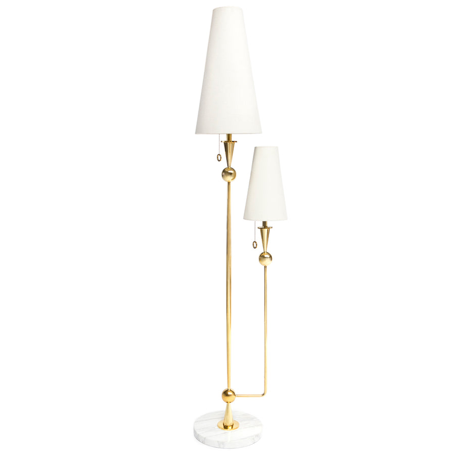   White Linen Shade Floor Lamp | Oroa.com