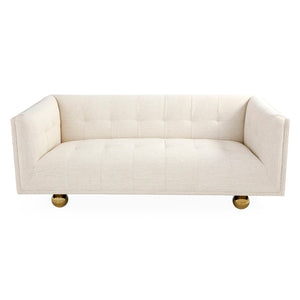   Brass Ball Feet Tufted Sofa | Oroa.com