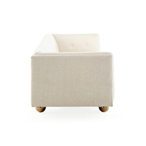   Brass Ball Feet Tufted Sofa | Oroa.com