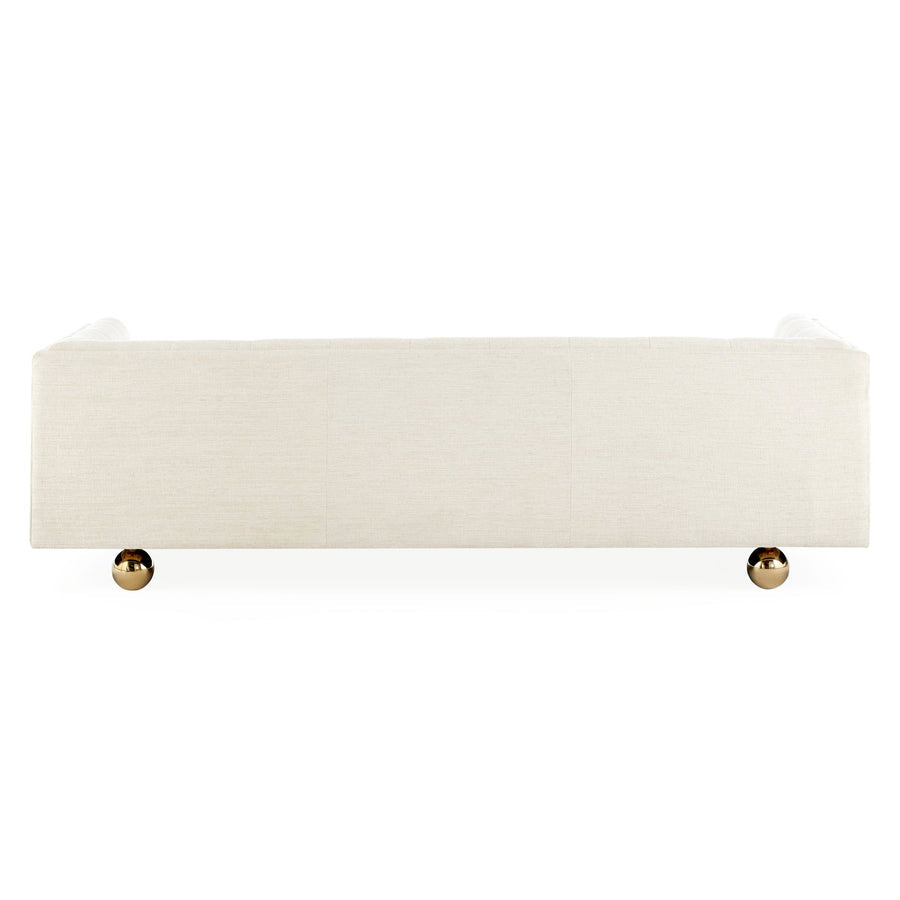  Brass Ball Feet Tufted Sofa | Oroa.com