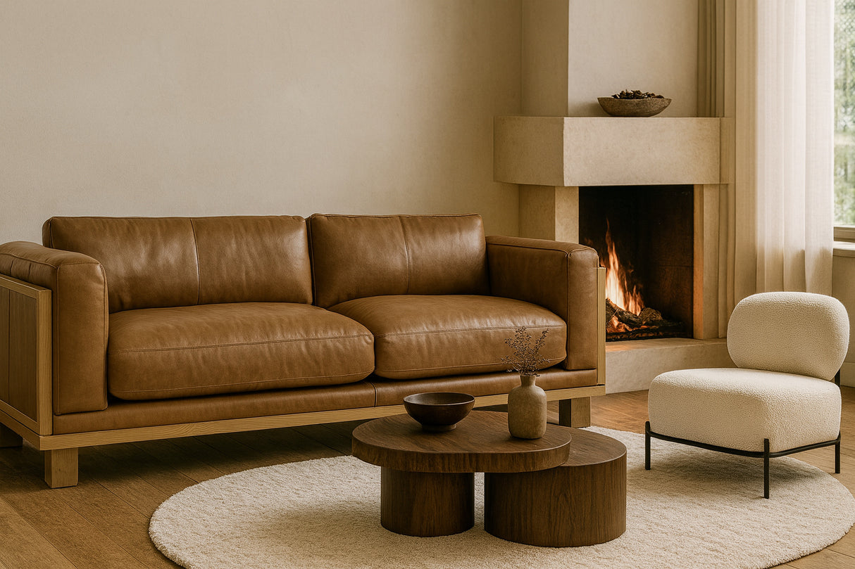   brown leather sofa - www.oroa.com | Oroa.com