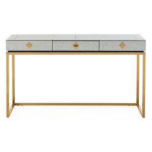   Antiqued Mirror 3-Drawer Desk | Oroa.com