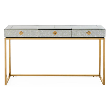   Antiqued Mirror 3-Drawer Desk | Oroa.com