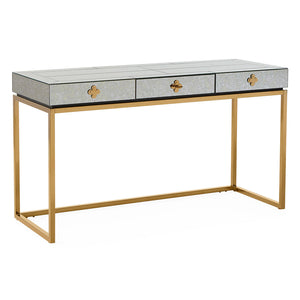  Antiqued Mirror 3-Drawer Desk | Oroa.com