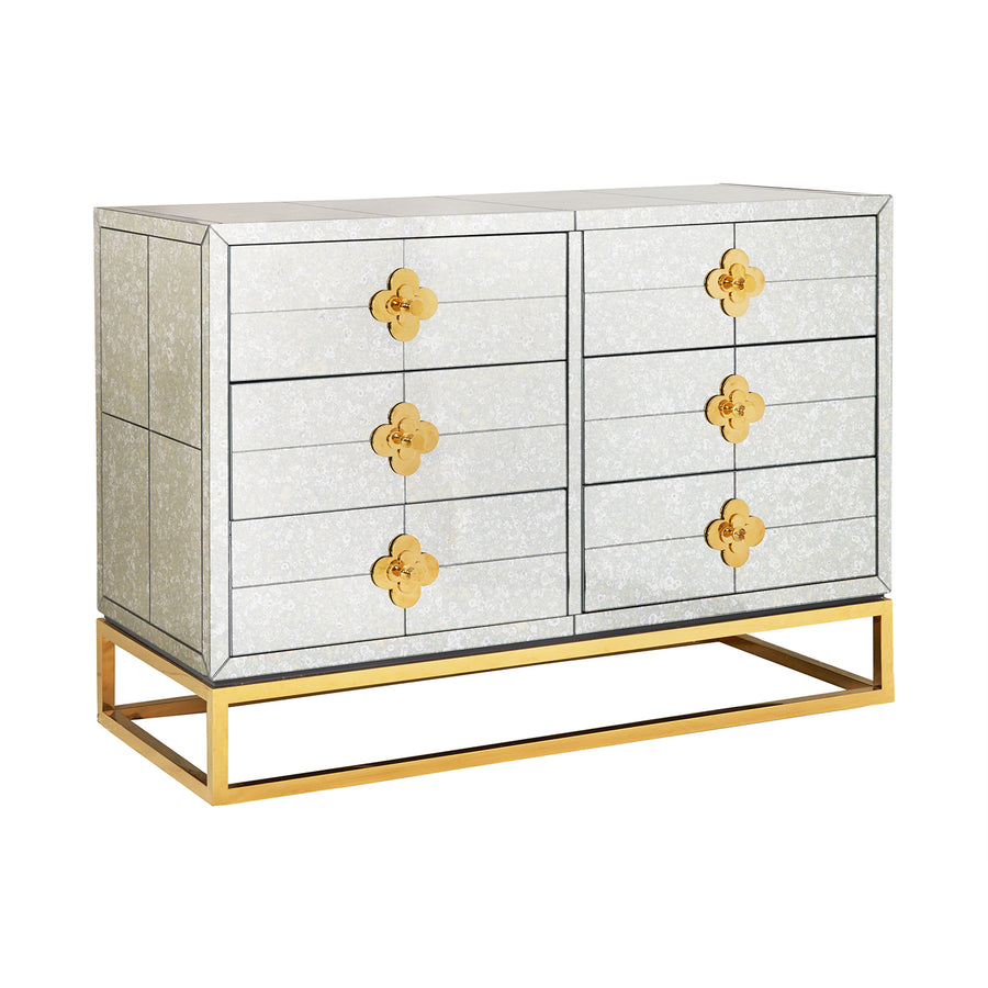   Antique Mirror 6-Drawer Dresser | Oroa.com