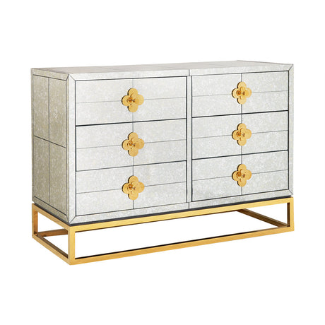   Antique Mirror 6-Drawer Dresser | Oroa.com