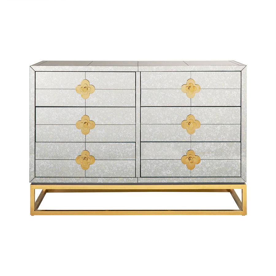   Antique Mirror 6-Drawer Dresser | Oroa.com
