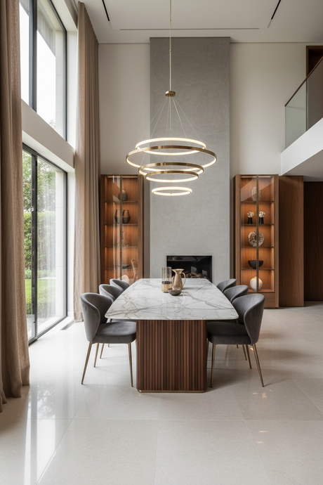  dining table in modern luxury interior, portrait | Oroa.com