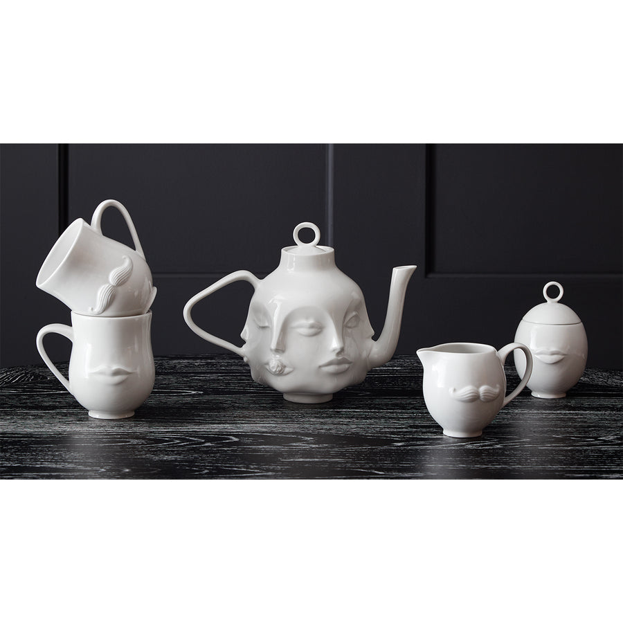   White Porcelain Face Teapot | Oroa.com