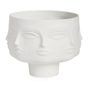   Matte Porcelain Face Pedestal Bowl | Oroa.com