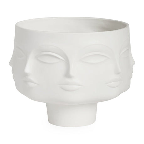   Matte Porcelain Face Pedestal Bowl | Oroa.com