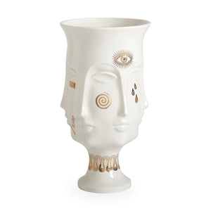   Gilded Porcelain Face Urn | Oroa.com