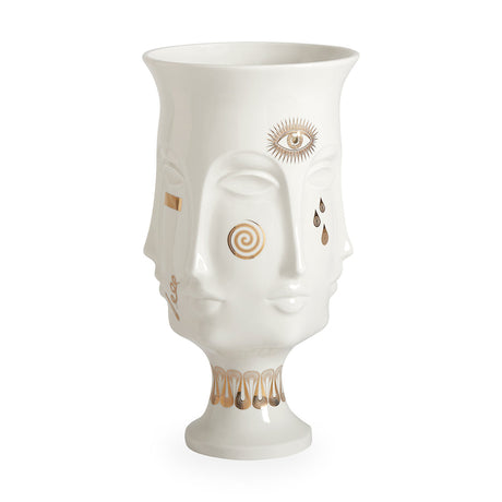   Gilded Porcelain Face Urn | Oroa.com