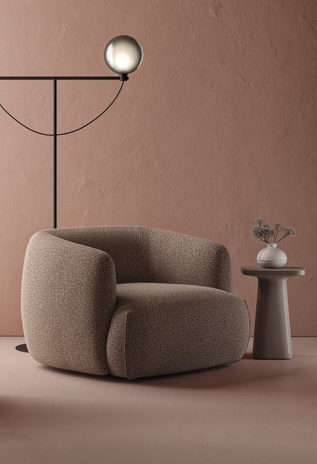   Upholstered Barrel Armchair | Oroa.com