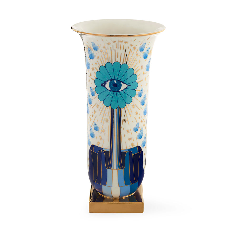   Printed Porcelain Tall Flared Vase | Oroa.com