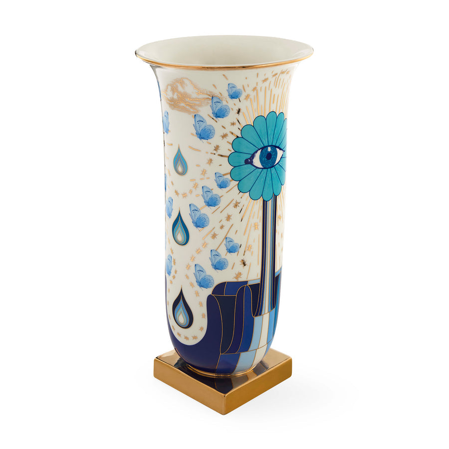   Printed Porcelain Tall Flared Vase | Oroa.com