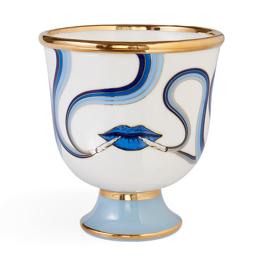   Gilded Porcelain Pedestal Bowl | Oroa.com