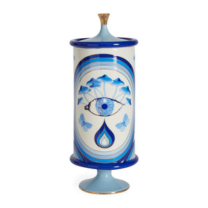   Blue-Toned Porcelain Shrooms Canister | Oroa.com