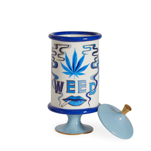   Blue-Toned Porcelain Weed Canister | Oroa.com