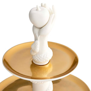   Gold Porcelain 2-Layer Tray | Oroa.com