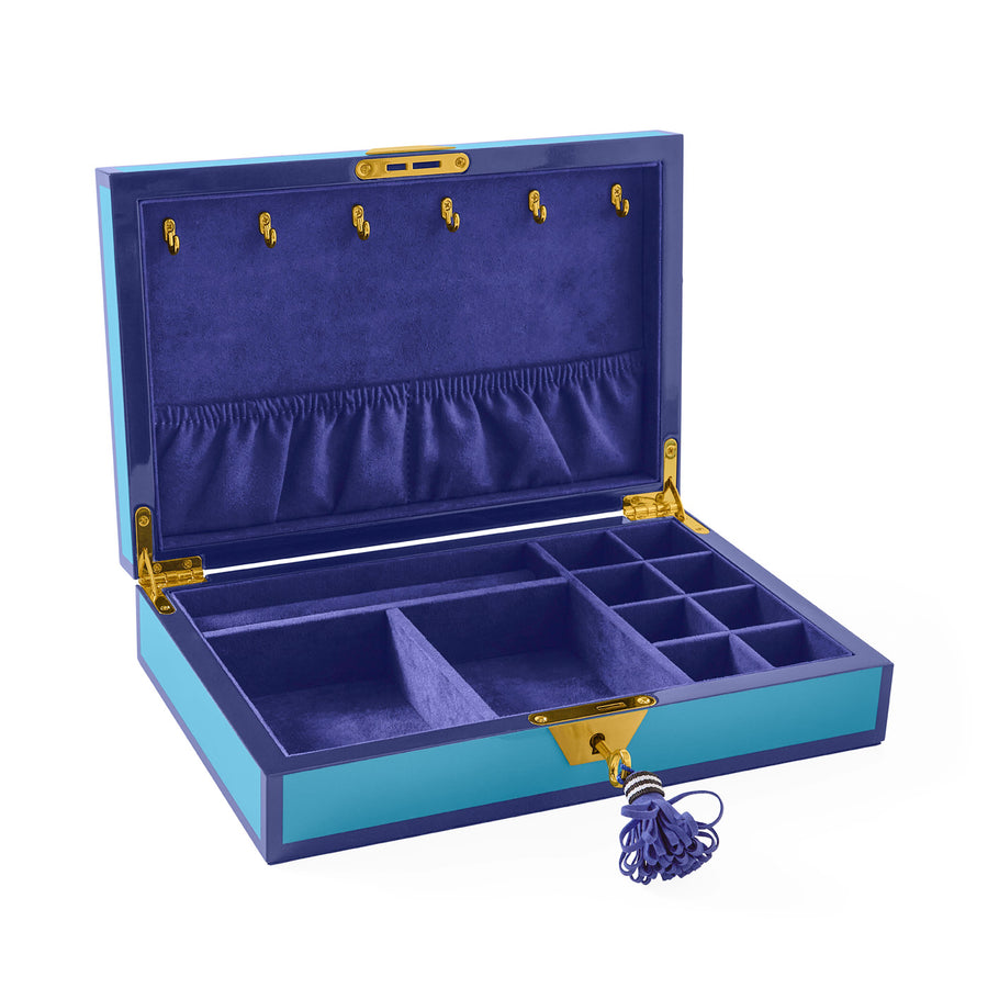   Blue Lacquer Jewelry Box | Oroa.com