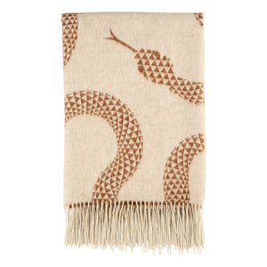   Serpent Print Wool Throw | Oroa.com
