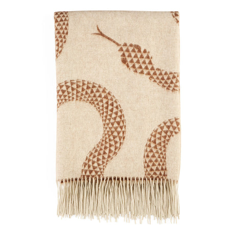   Serpent Print Wool Throw | Oroa.com