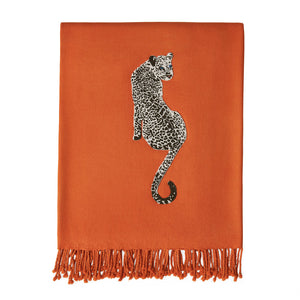   Bead Embroidered Orange Throw | Oroa.com