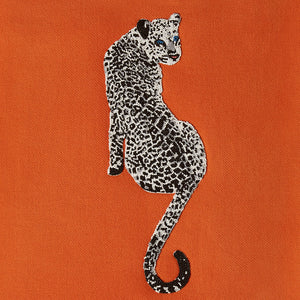   Bead Embroidered Orange Throw | Oroa.com