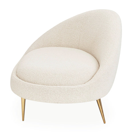   Sloped-Back Bouclé Chaise | Oroa.com