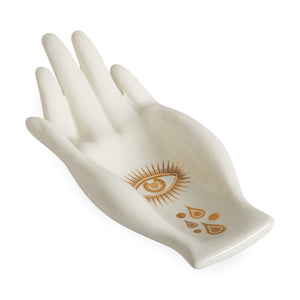   Gilded Porcelain Palm Fruit Bowl | Oroa.com