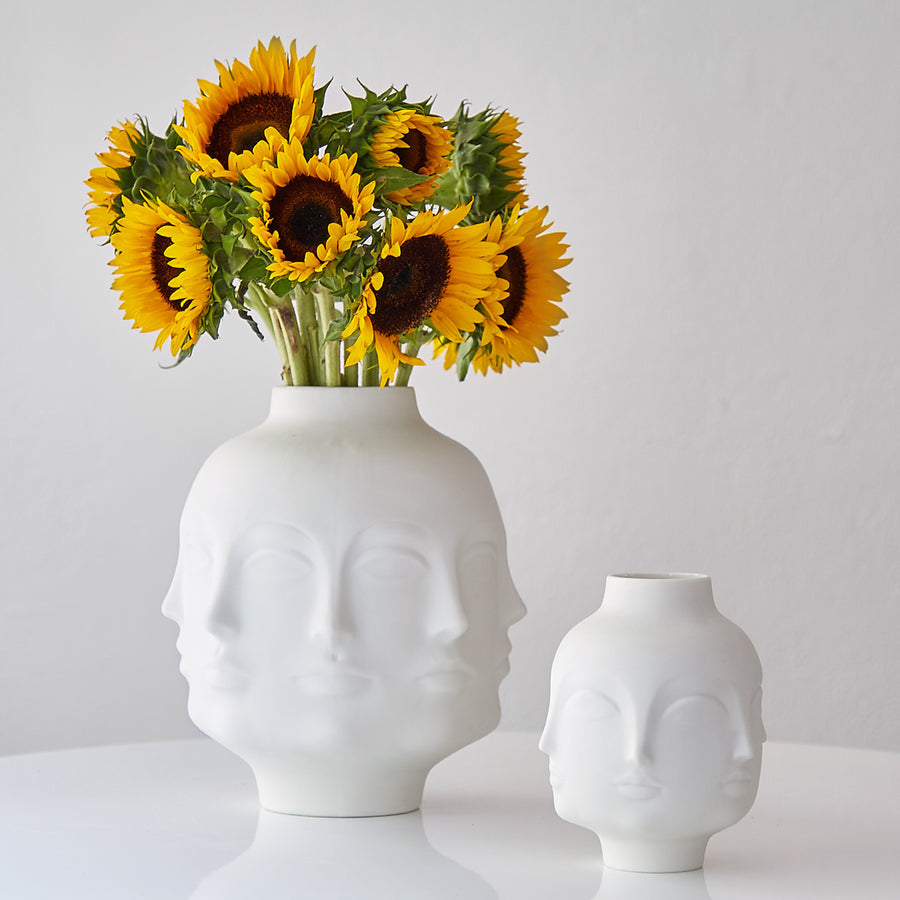   Unglazed Porcelain Face Vase | Oroa.com