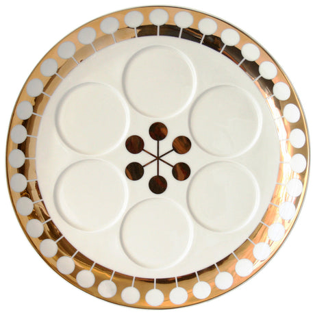   Gold Accent Seder Plate | Oroa.com