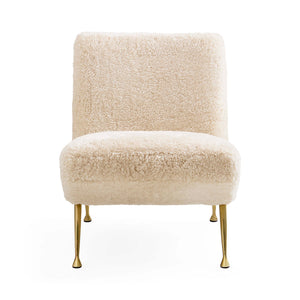   White Shearling Slipper chair | Oroa.com