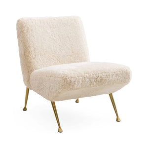   White Shearling Slipper chair | Oroa.com