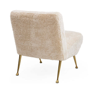   White Shearling Slipper chair | Oroa.com