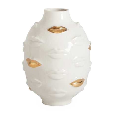   Gilded Porcelain Round Vase | Oroa.com