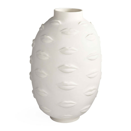   Lips Embossed Porcelain Vase | Oroa.com