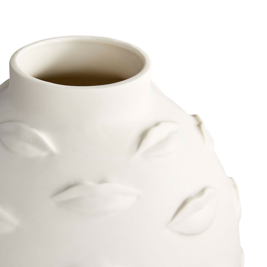   Lips Embossed Porcelain Vase | Oroa.com