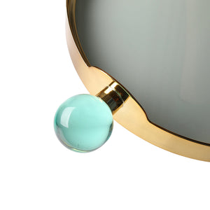   Brass Framed Round Tray | Oroa.com