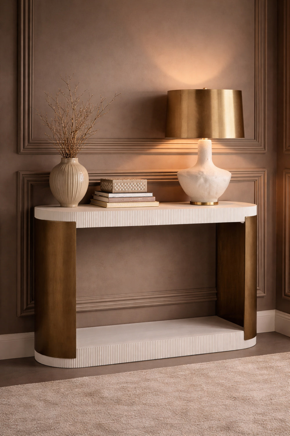   Modern European furniture - White Concrete Console Table - www.oroa.com | Oroa.com
