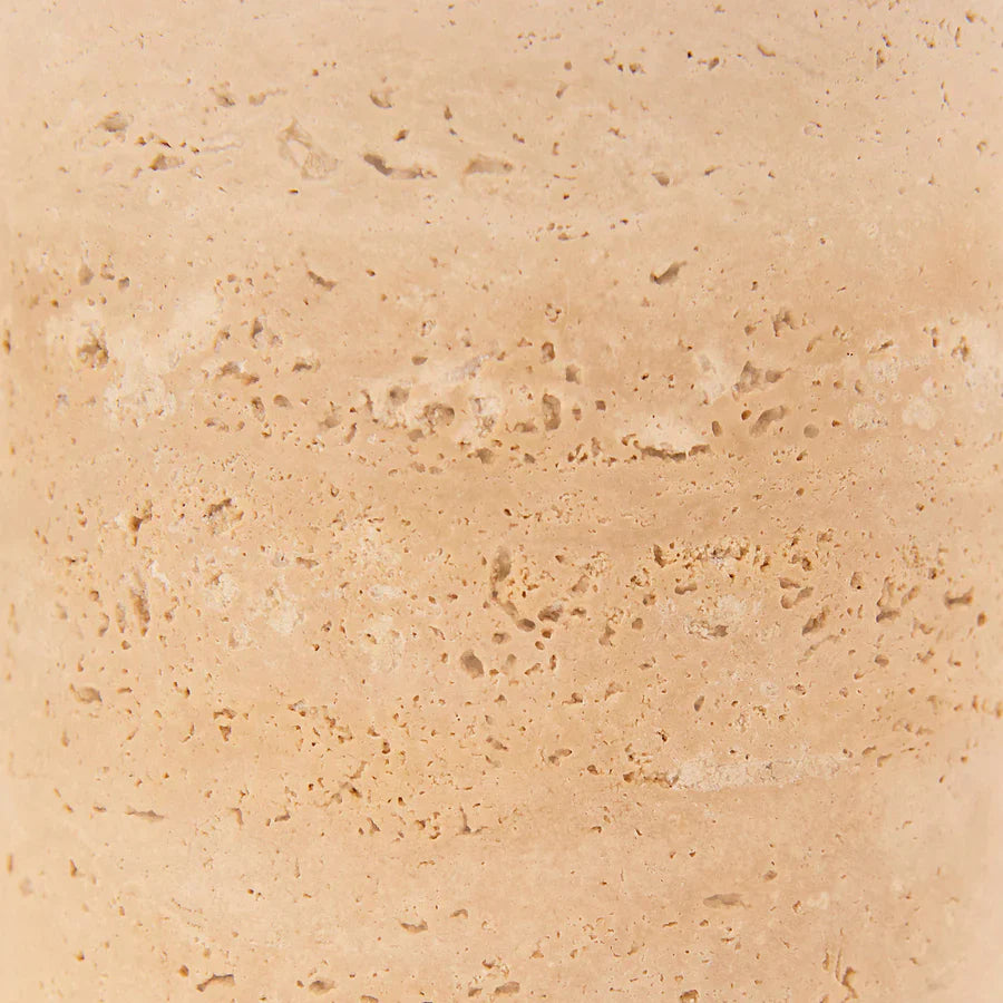   Cylindrical Travertine Table Lamp | Oroa.com