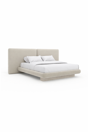   Ivory Velvet 2-Panel King Bed | Oroa.com